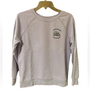 Old Navy Women’s Lavender Light Purple “Adventure Together” Sweatshirt Size S